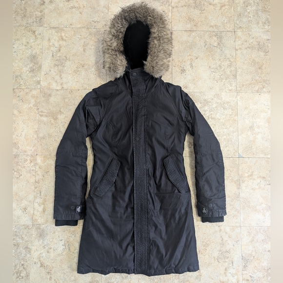 Aritzia Tna Summit Parka Womens XS Winter Jacket Goose Down Waterproof Black - Picture 3 of 10